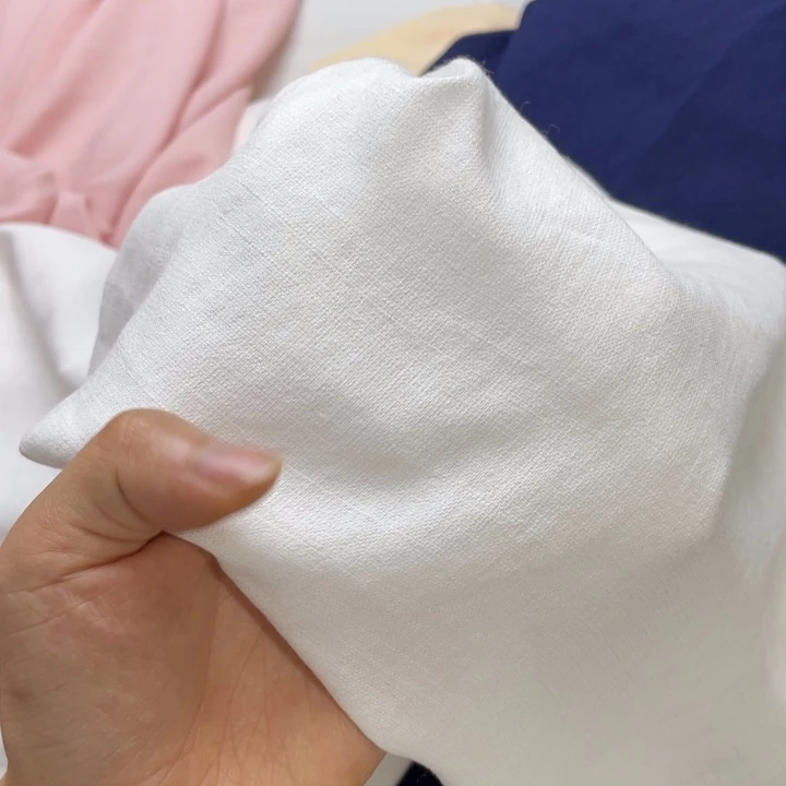 天丝（莱赛尔纤维）白色竹节麻1.5米