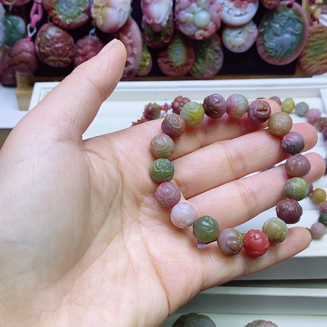 玛瑙/玉髓盐源玛瑙手链未镶嵌