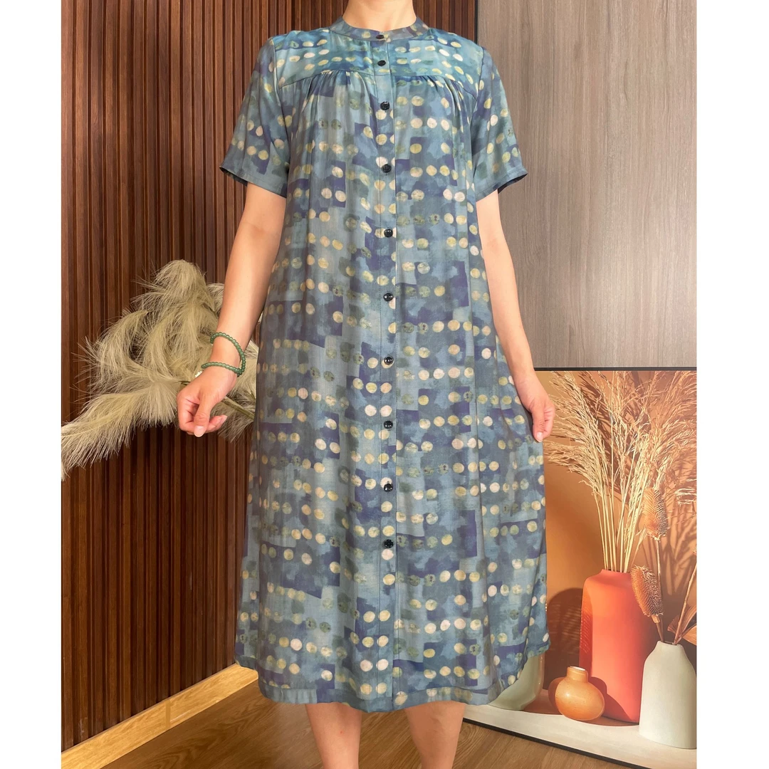 2025夏新品连衣裙女短袖舒服透气大码原创设计显瘦百搭