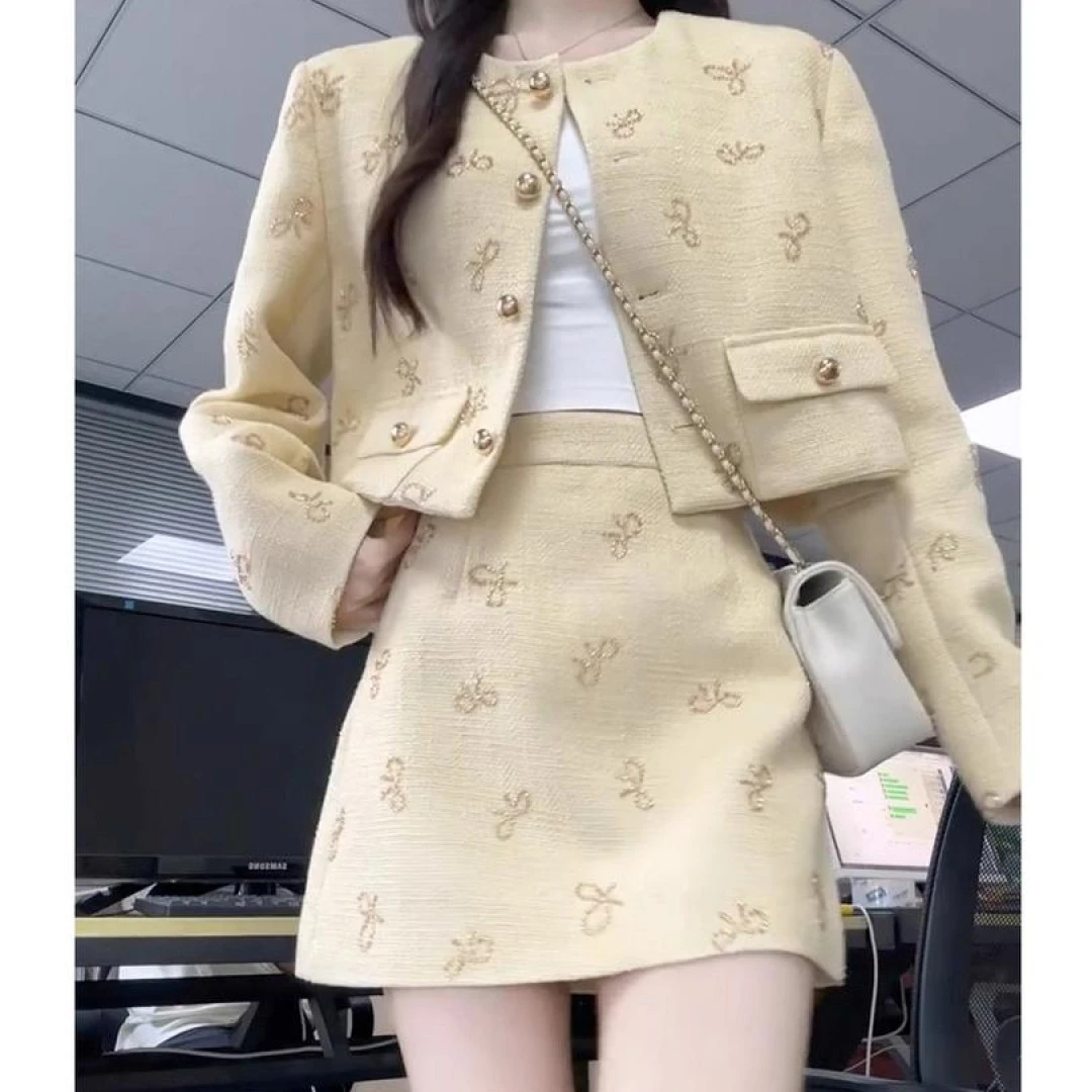 小香风气质chic高级感套装裙女2025秋季新款富家千金穿搭两件套潮