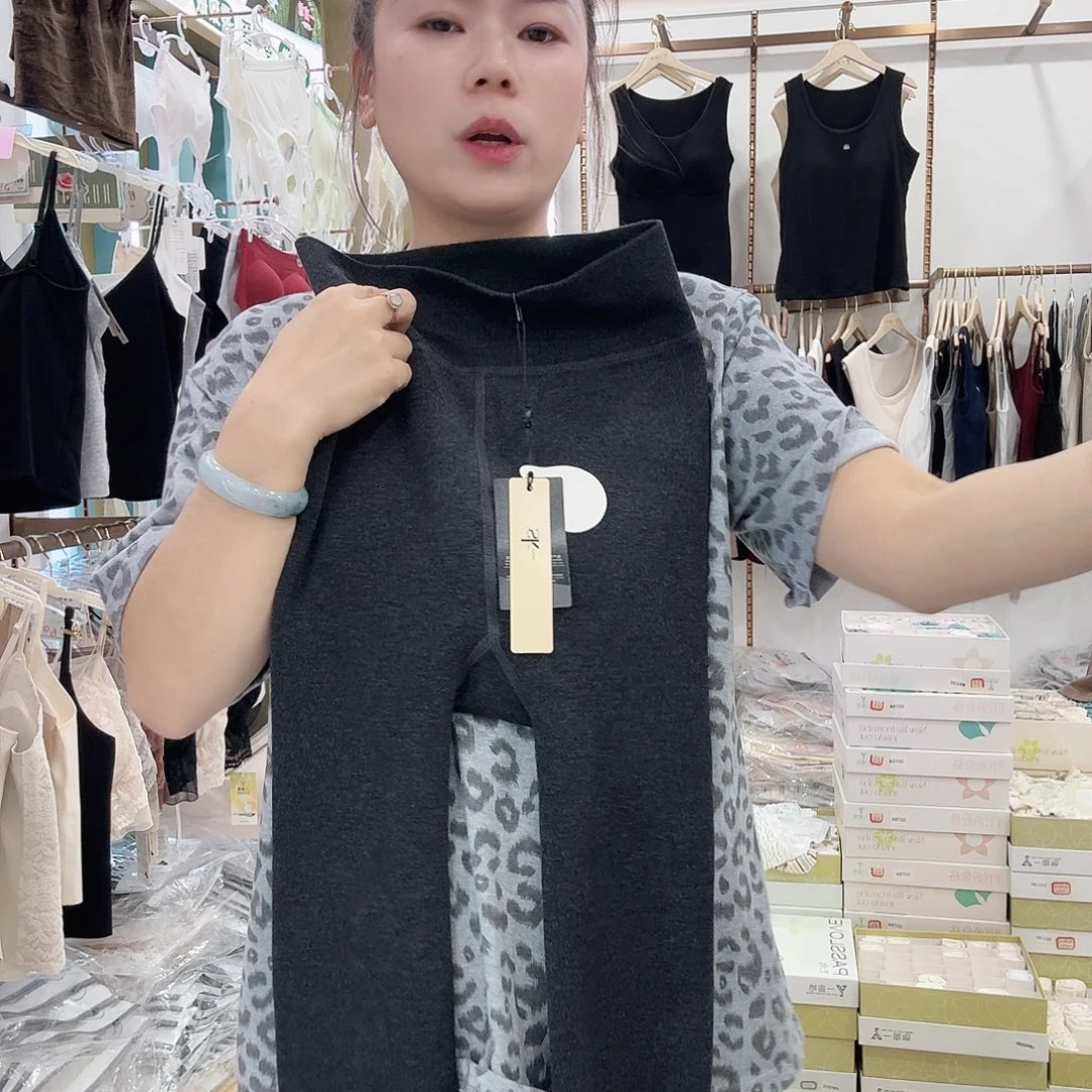 棉女士7336深灰色踩脚打底裤