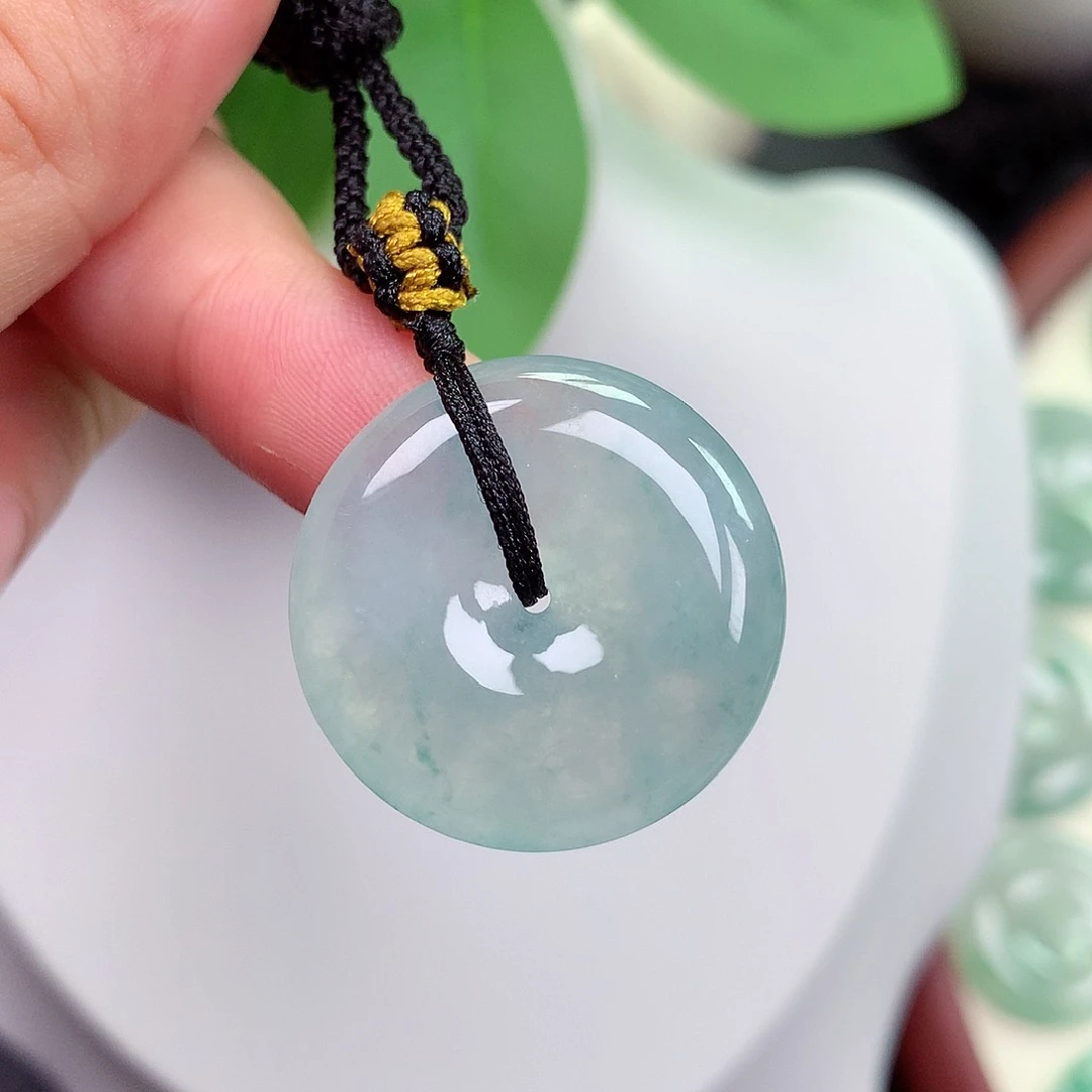 颈饰未镶嵌翡翠平安扣 25.4x5.8mm