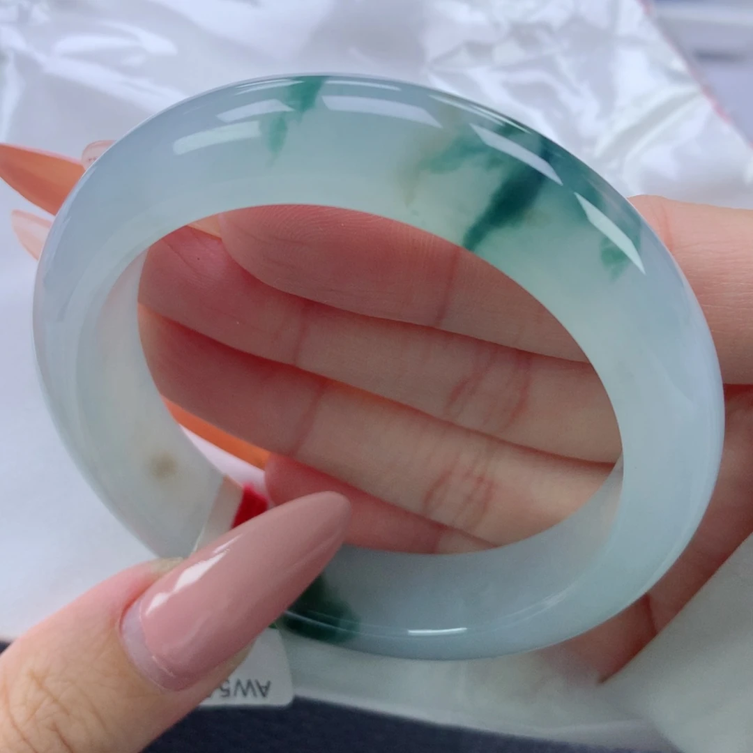 翡翠手镯未镶嵌缅甸天然翡翠A货54