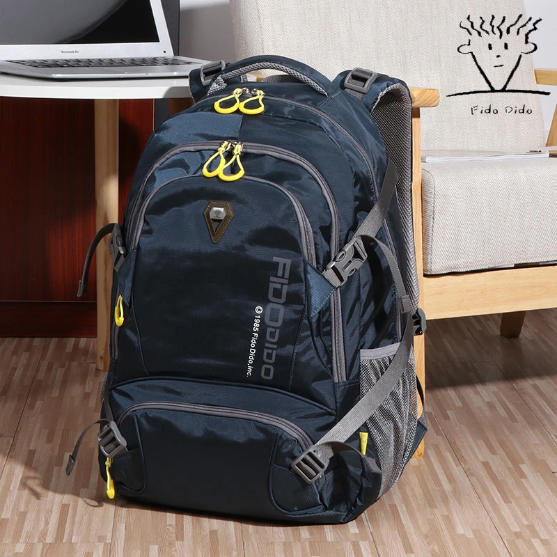 菲都狄都背包男双肩包大容量短途商务出差旅行包多功能户外登山包