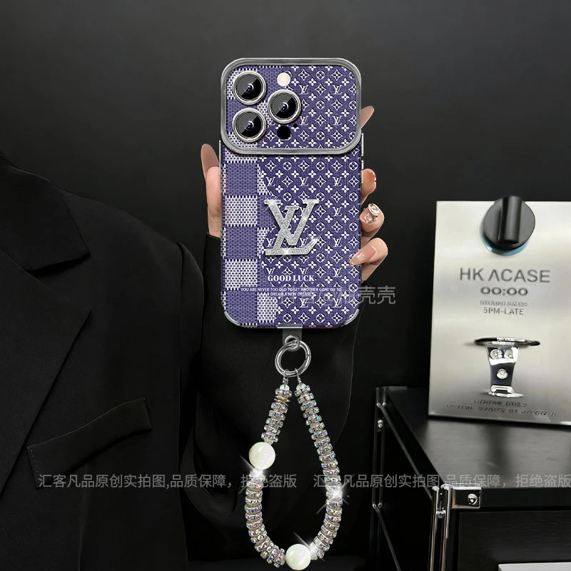 适用【苹果/oppo/华为/vivo/小米】电镀大视窗牛仔蓝潮牌防摔手机壳