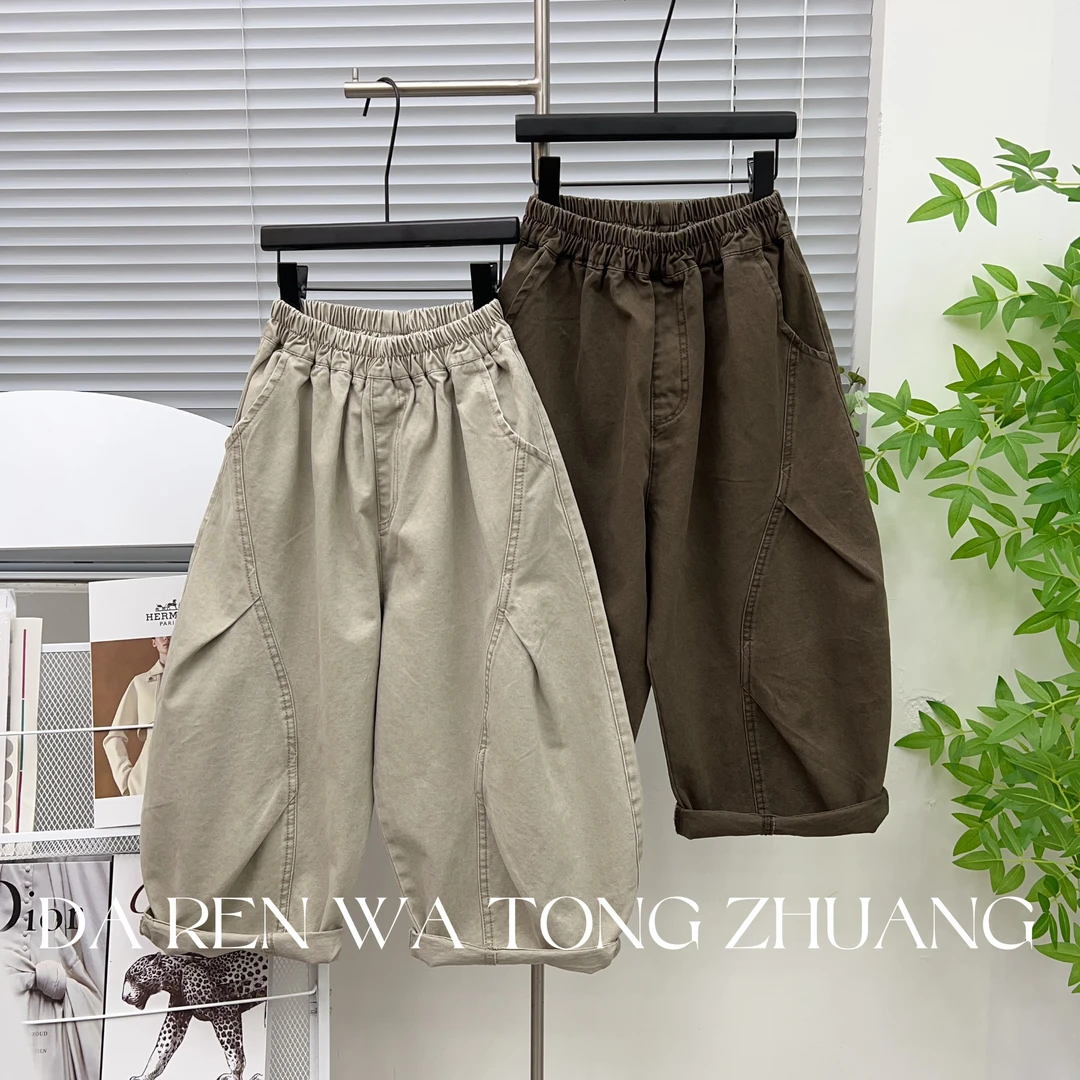 儿童长裤男童洋气休闲裤时尚春秋松紧带潮流裤子C