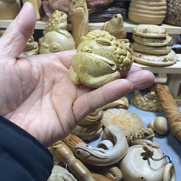 竹根雕悟道小金蟾