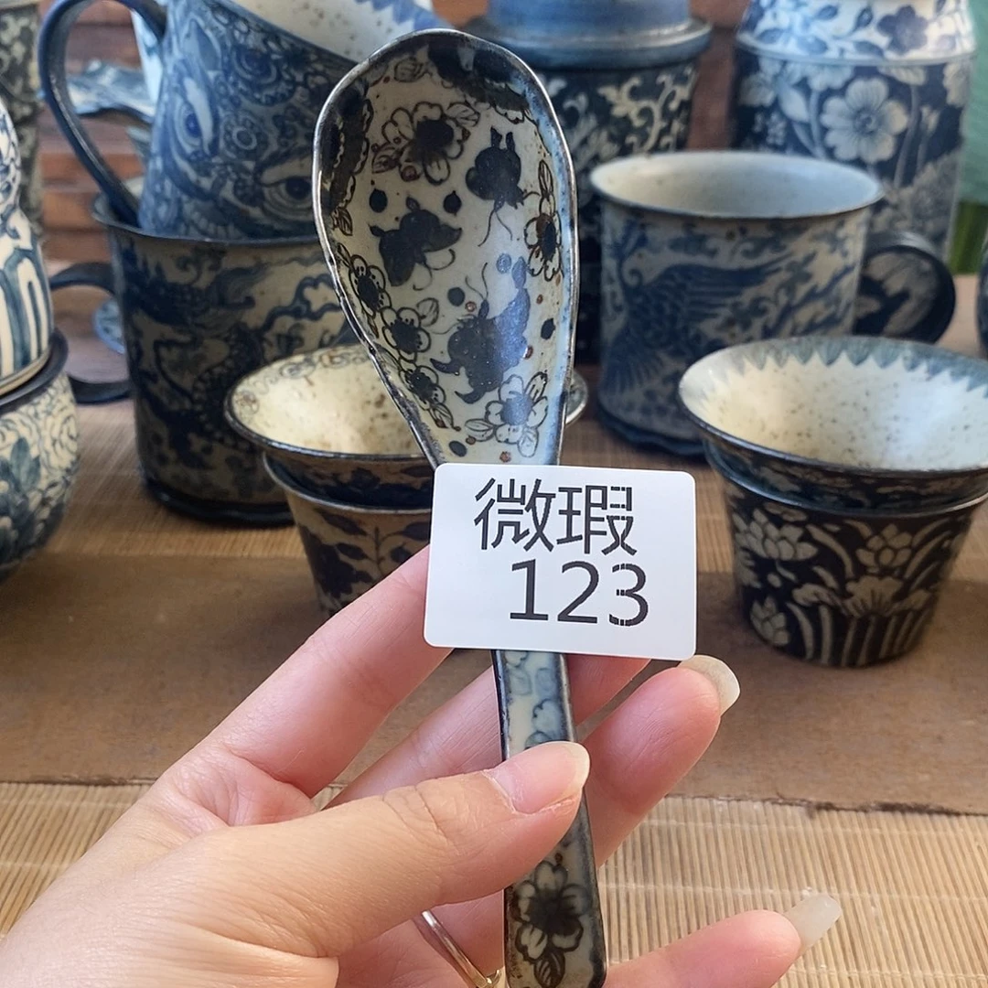 手工手绘青花高温陶瓷