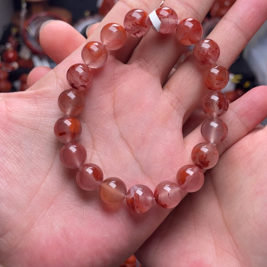 【闪购商品】未镶嵌10mm飘花手串南红玛瑙