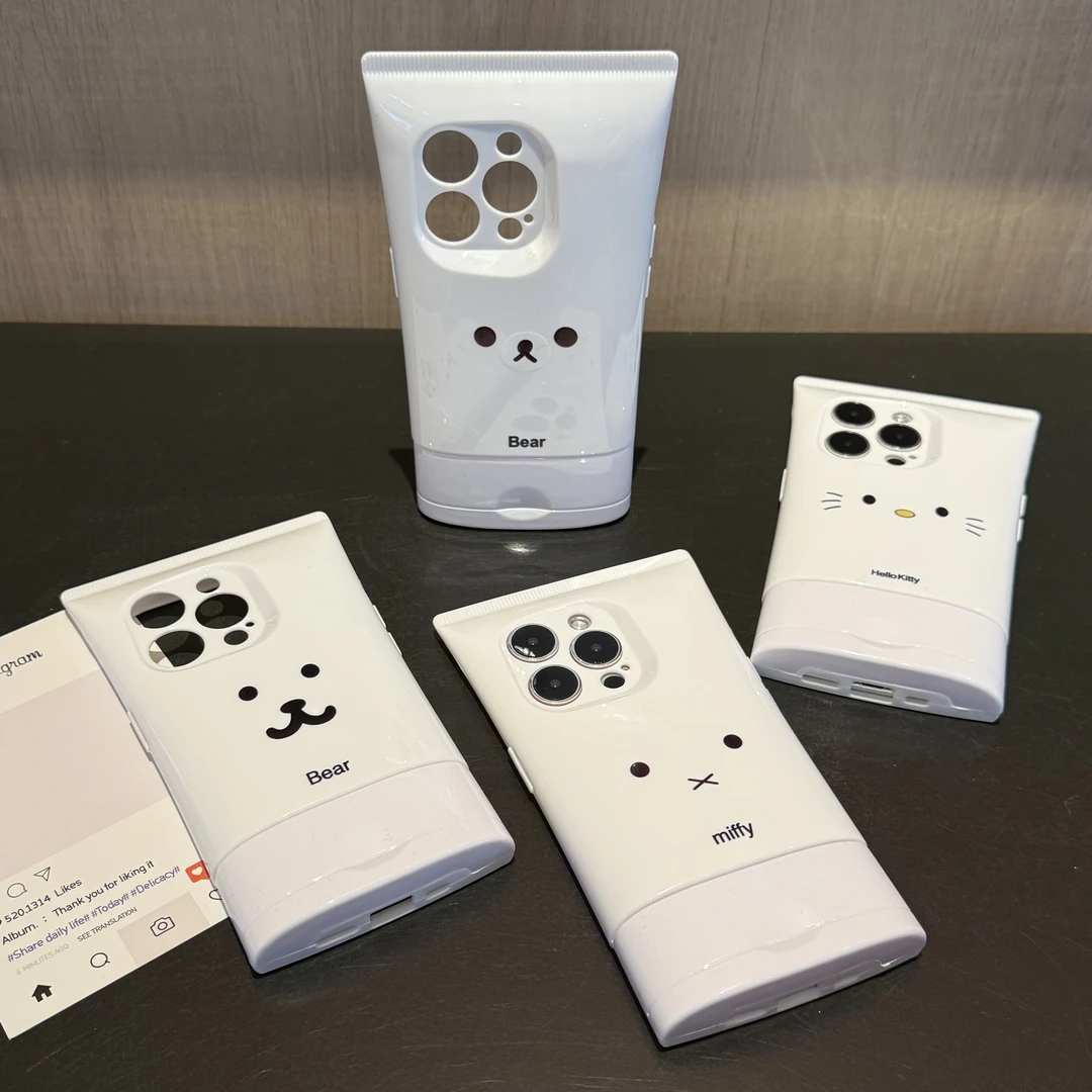 奥菲顿简约卡通表情适用苹果16promax/14洗面奶手机壳iPhone15/13