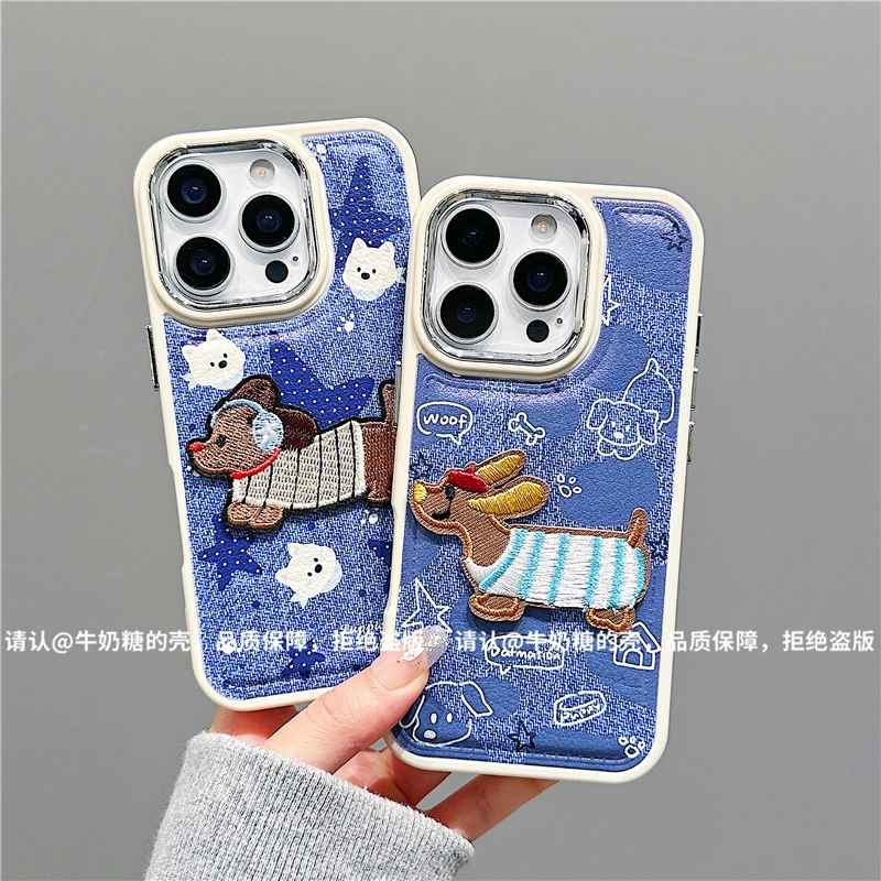 电镀镜框皮纹鼓包适用苹果17/iPhone手机壳新款16promax防摔15/14