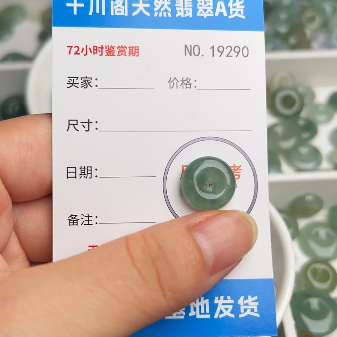 翡翠未镶嵌颈饰平安扣9290