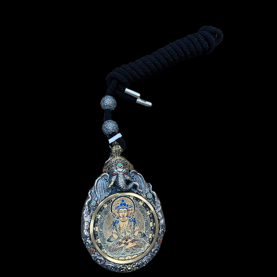 吊坠925银 V9436银吊坠（大日如来）孤品、