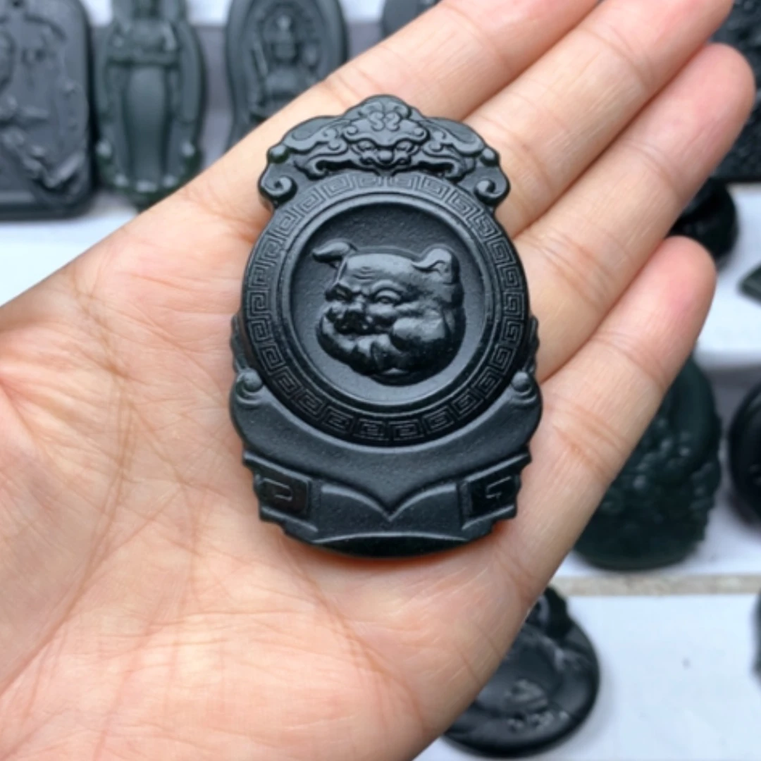 【闪购商品】颈饰未镶嵌和田玉双面雕刻