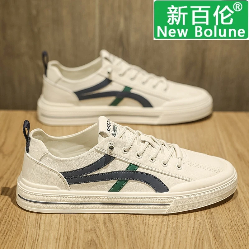 NEW BOLUNE/新百伦男鞋夏季透气百搭运动休闲板鞋男一脚蹬小白鞋