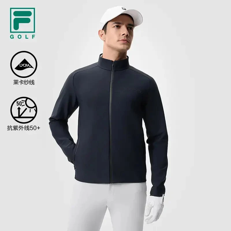 Fila/斐乐男士【立领外套商务】新款高尔夫运动防晒上衣A11M515505F