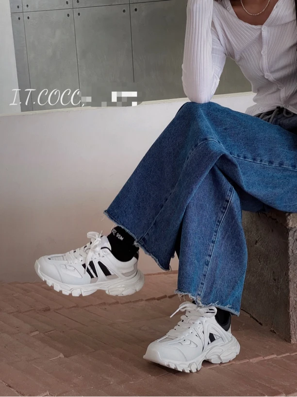 2024I·T CoCo原版欧货低帮厚底老爹鞋女冬休闲运动鞋