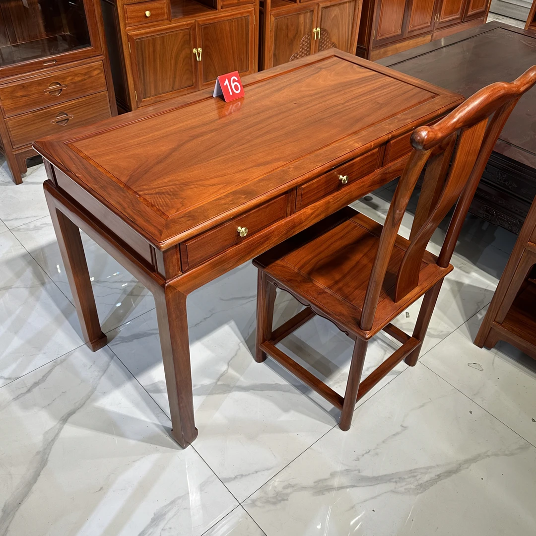 刚果花梨木书桌118乘58高78一桌一椅一套写字桌小书桌办公桌