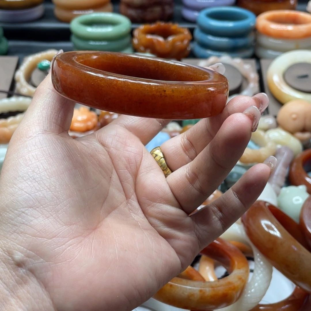 石英质玉手镯合金小***笑