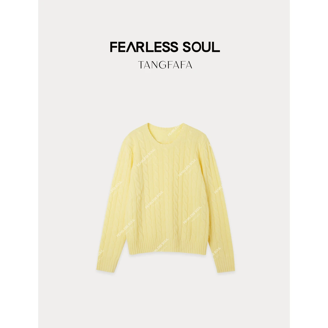 TFF X FS 2025小众设计经典修身绞花编结时尚针织毛衣 824FM062 *