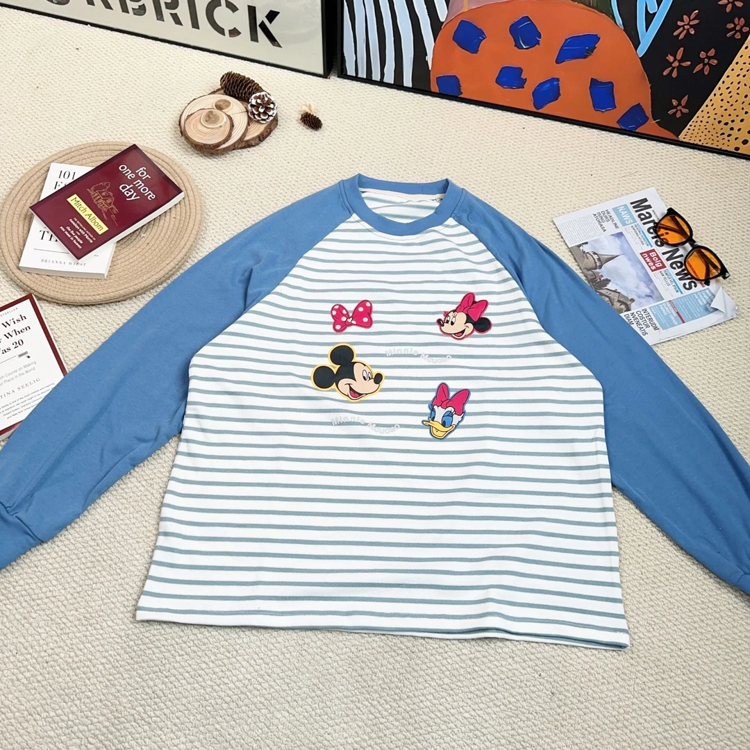 2024年秋冬新款休闲卡通印花拼色加厚卫衣8273