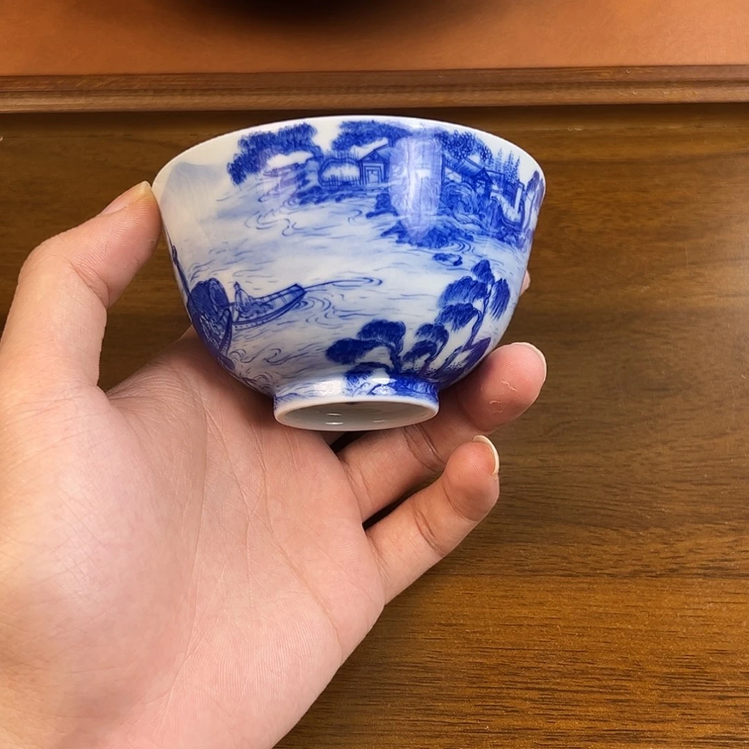 问青坊柴窑山水杯