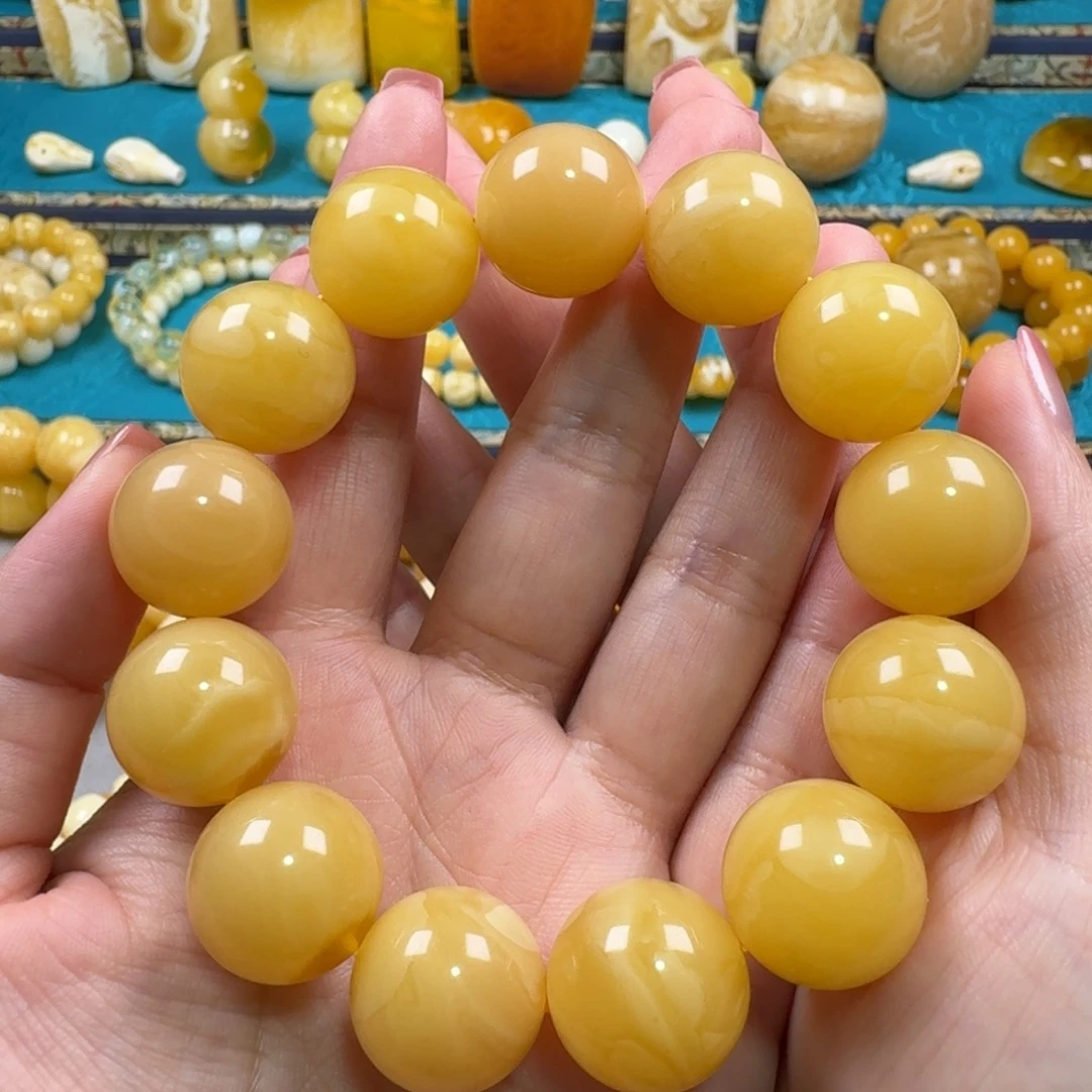 琥珀未镶嵌手链同料