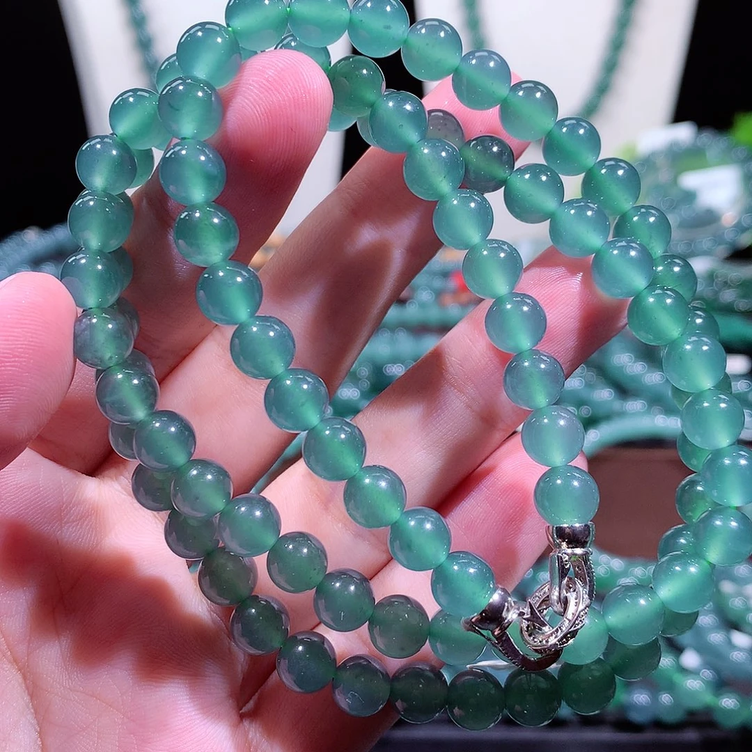 翡翠未镶嵌手链天然a货翡翠项链7.8