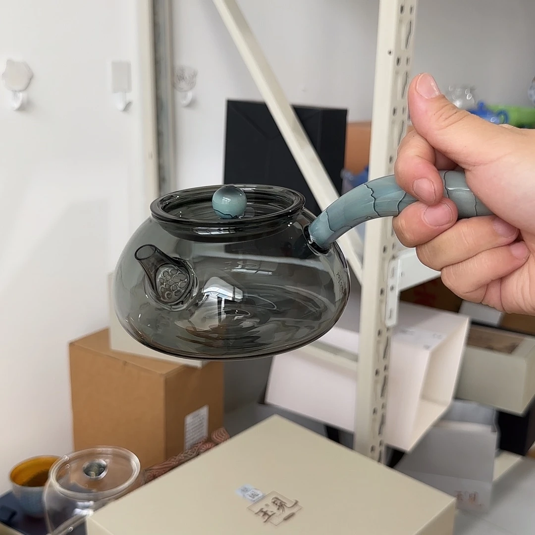 657彩云追月蓝茶壶