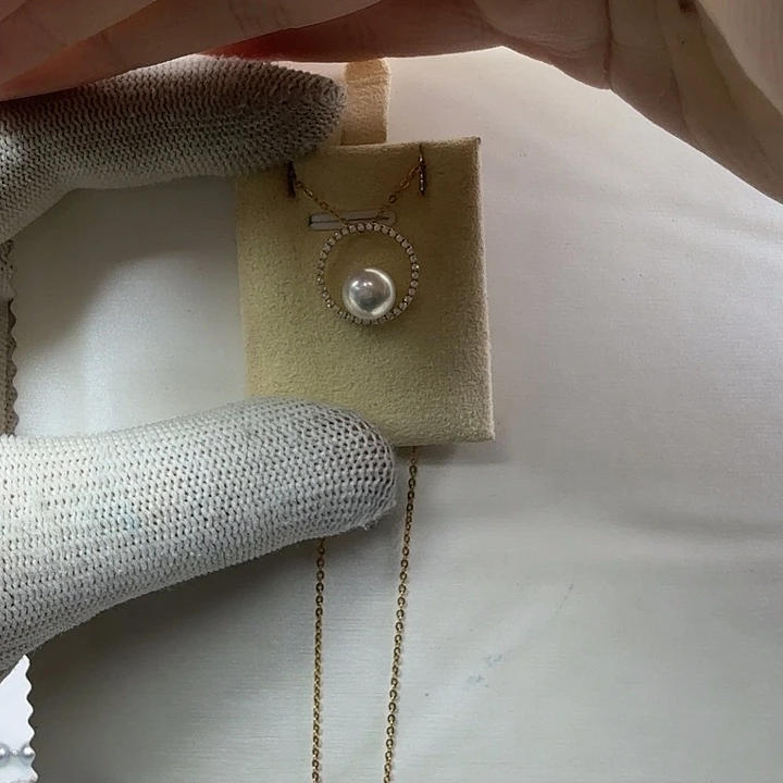 14K金镶嵌颈饰海水珍珠