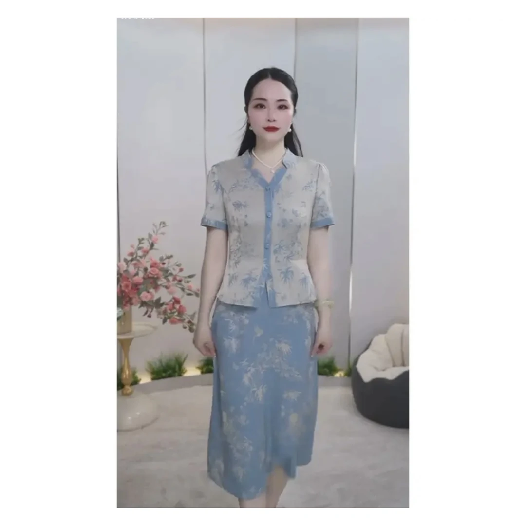 2025夏季新品改良端庄高级经典新中式漂亮裙子优雅大气女装连衣裙