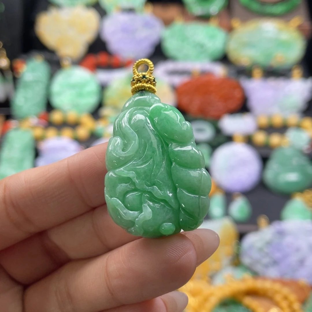 翡翠未镶嵌颈饰代编织