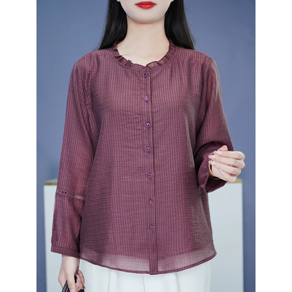 春季洋气质衬衫百搭品质上衣胖妹妹大码女装独特漂亮衣服时髦衬衣