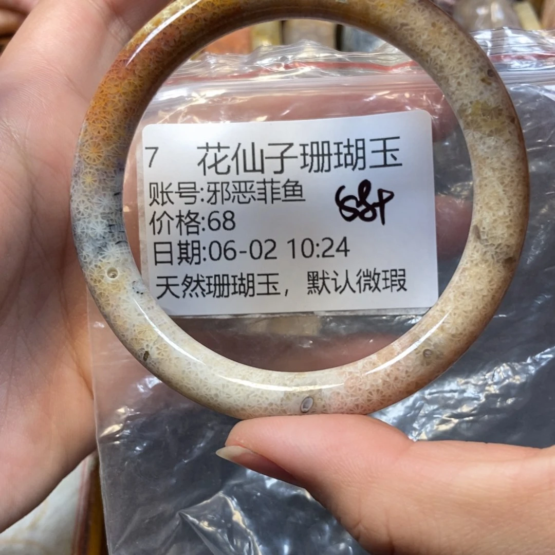 硅化珊瑚（珊瑚玉）手镯未镶嵌邪**鱼7