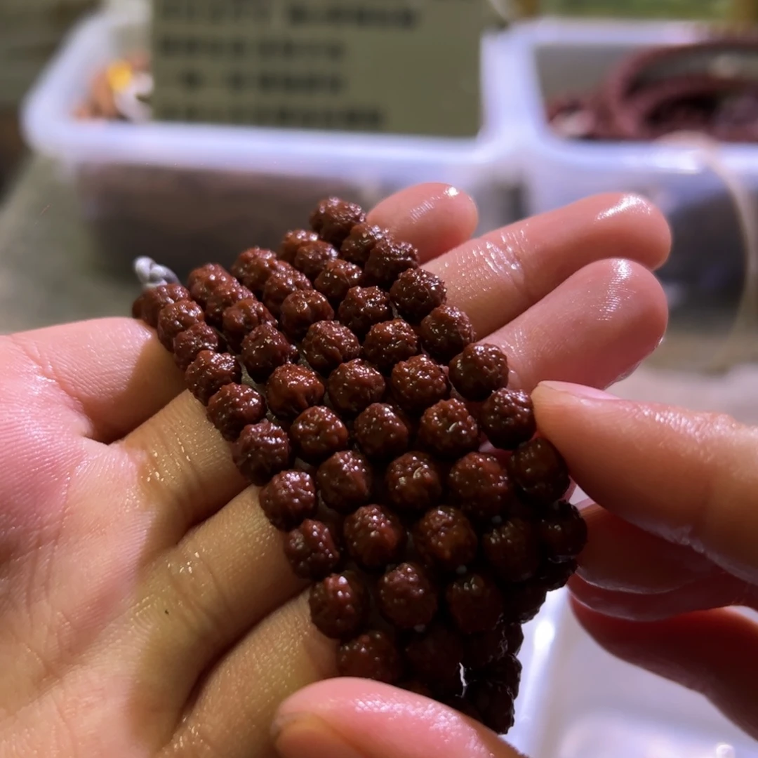 金刚菩提吊坠未清理高桩佛手小金刚108精挑去黄尺寸6+7+