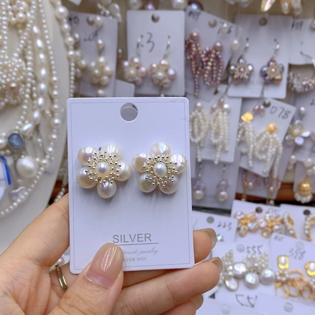 淡水珍珠银S925镶嵌颈饰