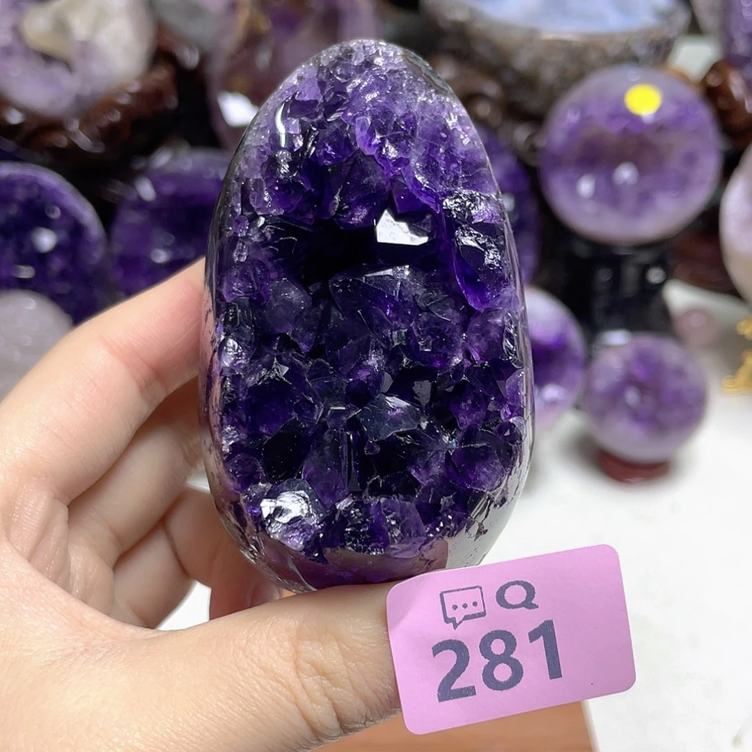 紫晶珠宝半成品未镶嵌