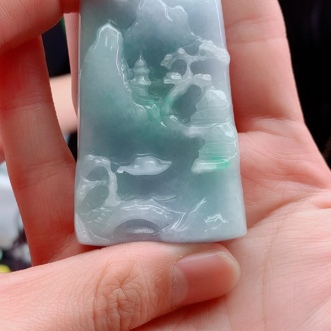 翡翠银S925镶嵌颈饰