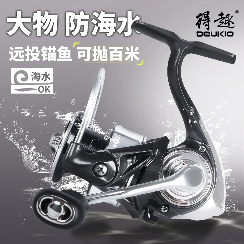 全金属防海水纺车轮带烧音鱼轮无间隙远投轮泛用路亚渔轮渔具