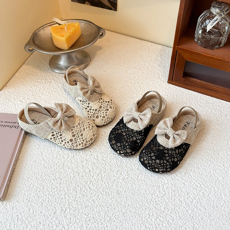 童鞋鞋子女宝夏季新款蝴蝶结潮流幼儿园透气一女童女童女童凉鞋