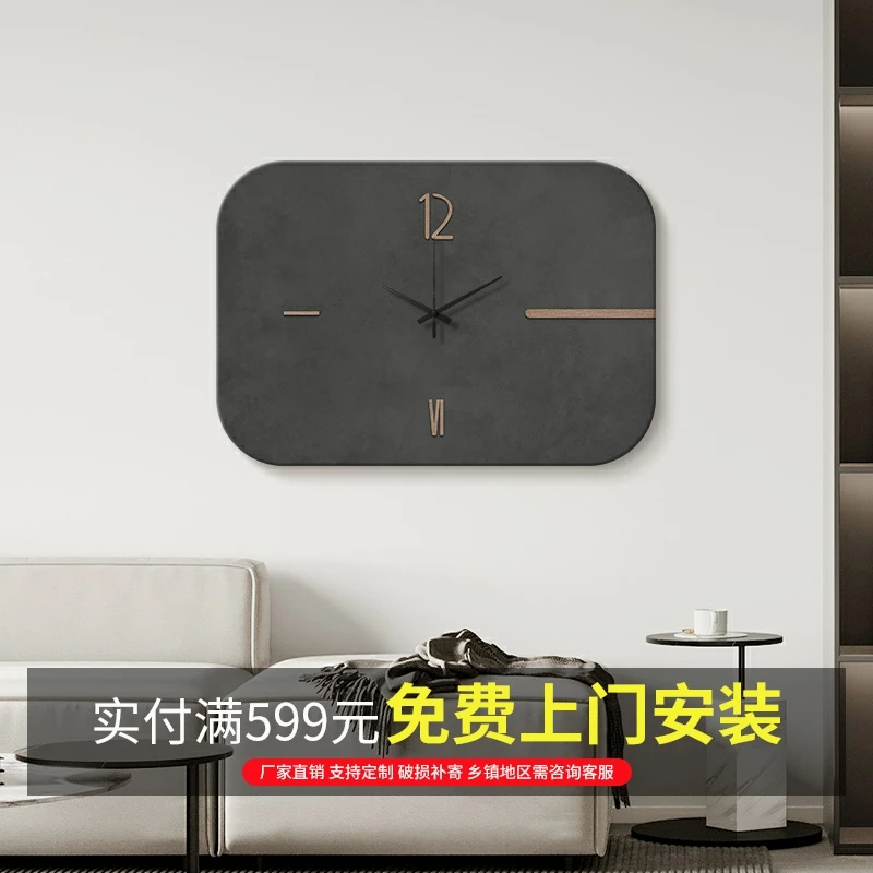 侘寂风电表箱装饰画高级黑白客厅电表盒配电箱电闸挂画带钟表挂钟