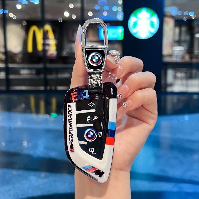 宝马5系刀锋赛道钥匙套530li三系325LI金属i3车ix3X1X2X3X4X5X6壳