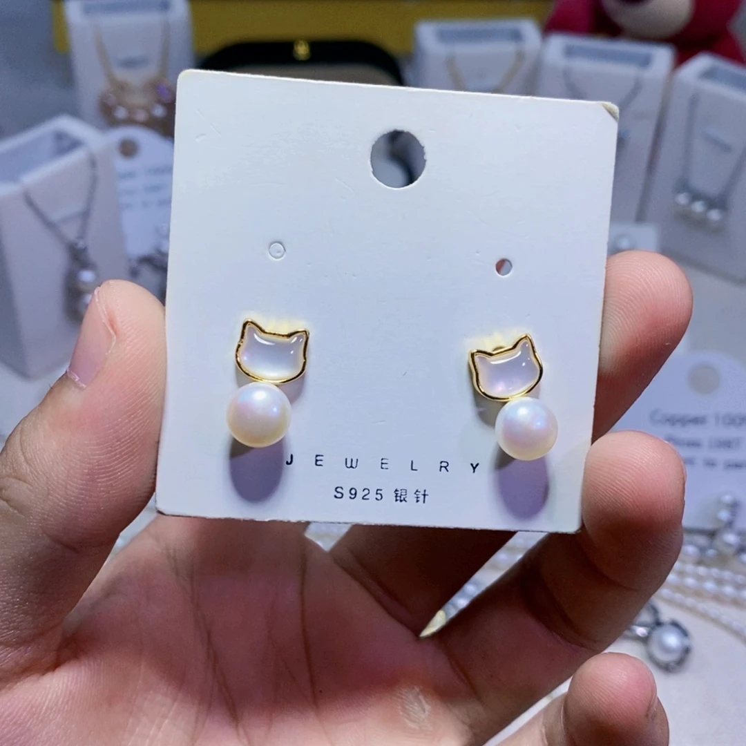 未镶嵌淡水珍珠耳饰
