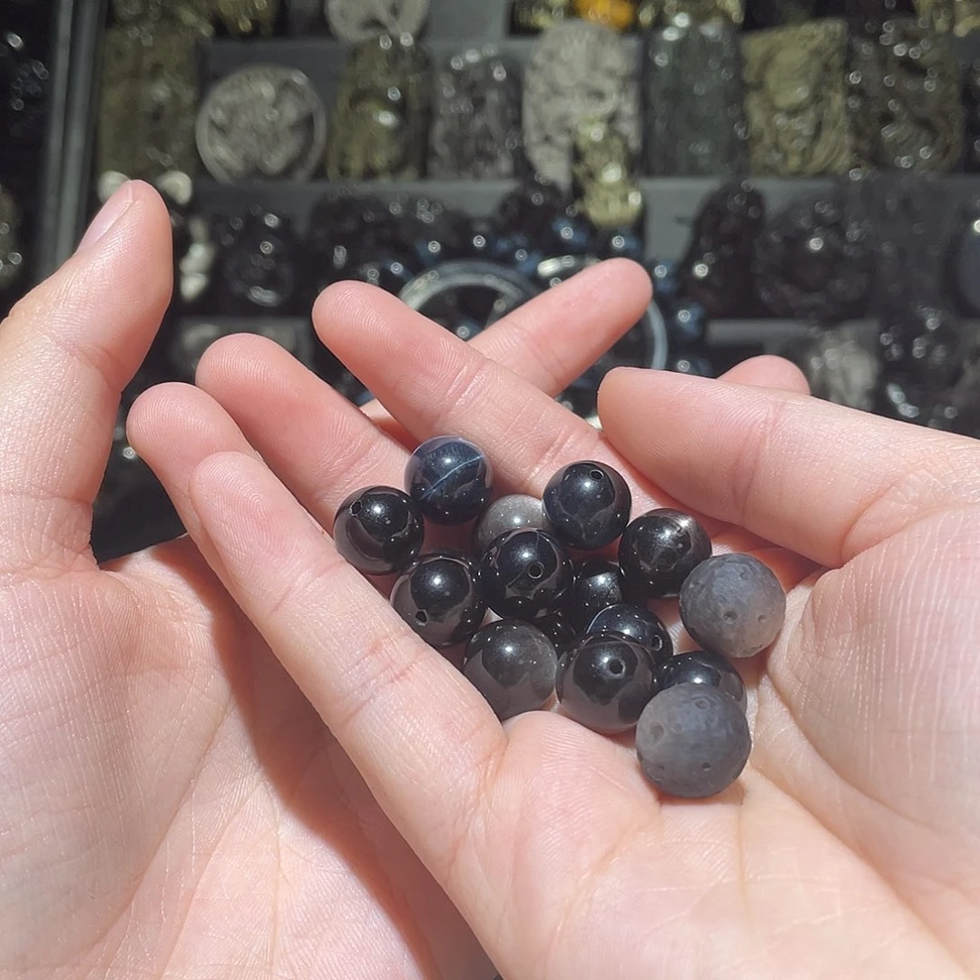 黑曜岩手链未镶嵌江**-