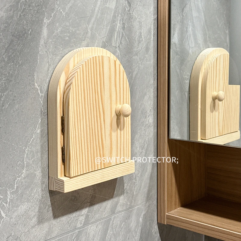 实木开关边框套保护套插座遮挡装饰遮挡保护盖防触电罩墙贴按钮箱