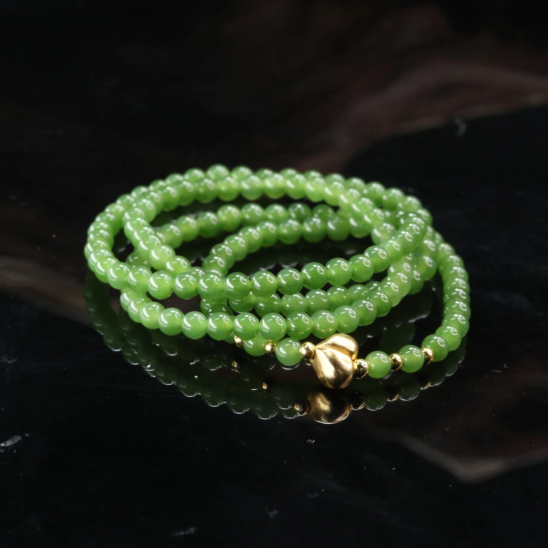 5和田玉碧玉项链/800376北京中保拍卖