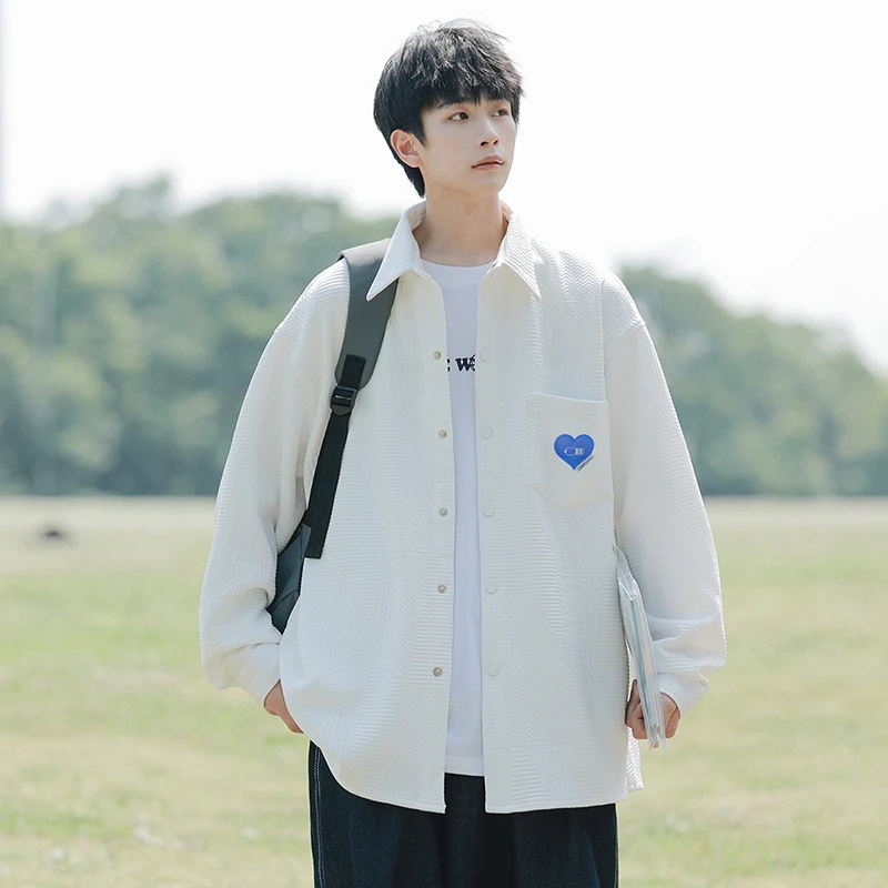 春季新款休闲百搭宽松潮流学生日系ins港风长袖衬衫