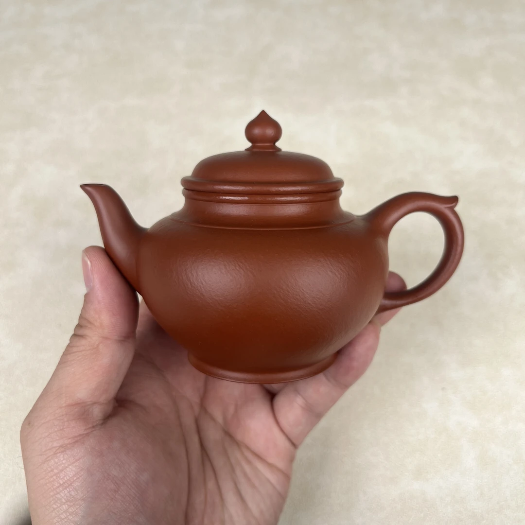 笑樱壶+180CC+全手工制+赵庄朱泥+宜兴紫砂壶+御壶清茗+精工制作