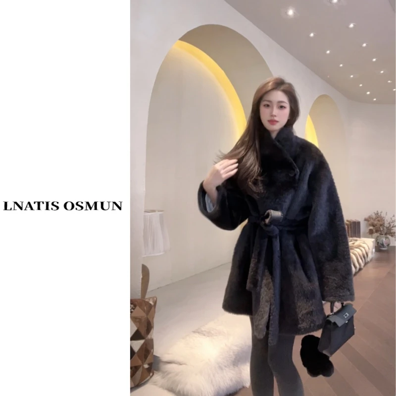 LNATIS OSMUN  |  炽麓灼川  进口拉贡羊皮毛一体双面穿外套52261