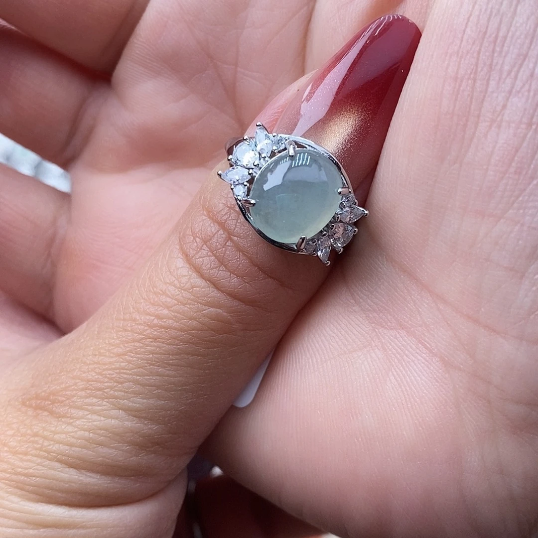 毛***妈翡翠未镶嵌戒指缅甸